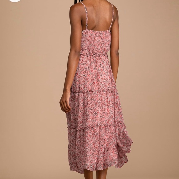 Lulus Floral Pink Spaghetti Strap Dress - Picture 3 of 4